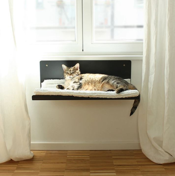 LucyBalu STRAIGHT Katzen Wand Liege Anthrazit